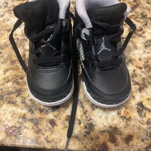 Jordan Kids Black and Gray Sneakers